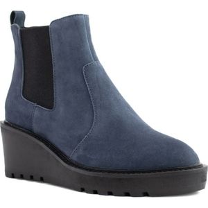 Cecelia Genna wedge in blue suede